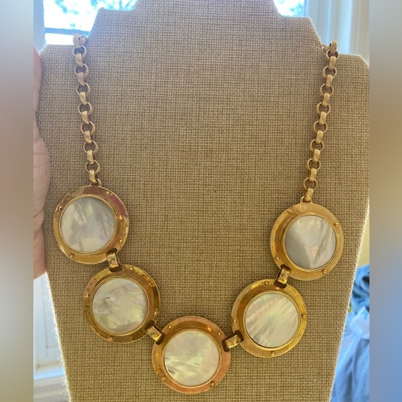 Kate Spade NY All Aboard Mother of Pearl Gold Plated Necklace Cruise Vacation - Picture 13 of 15